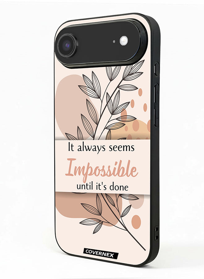 Apple iPhone 17 Air Protective Case Cover Printed Featuring Impossible Until It is Done