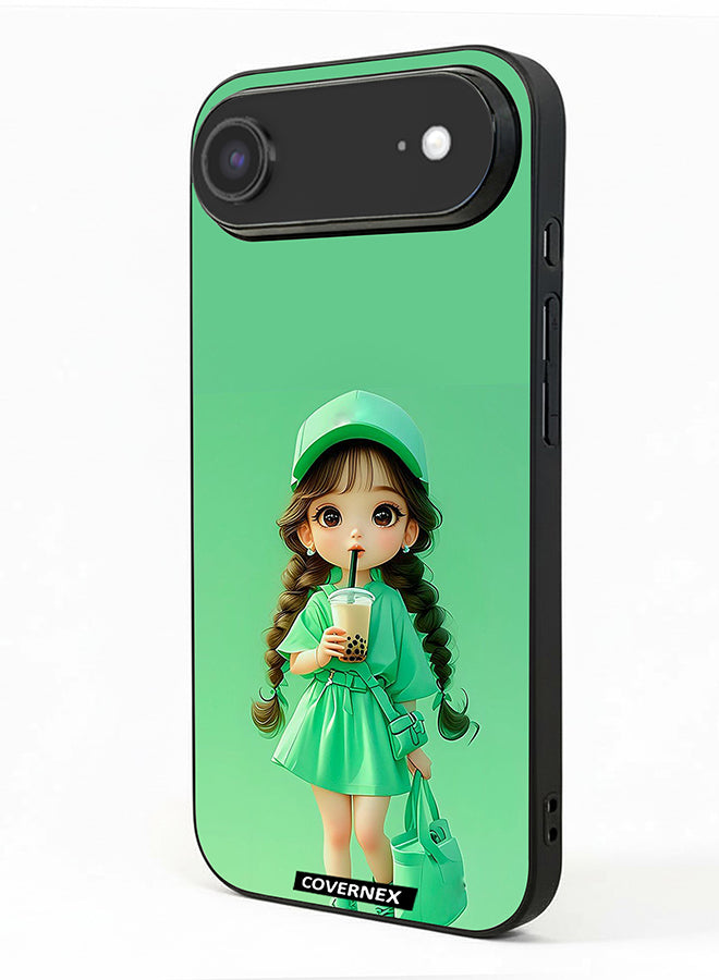 Apple iPhone 17 Air Protective Case Cover Printed Featuring Boba Girl Chibi Style Fashion