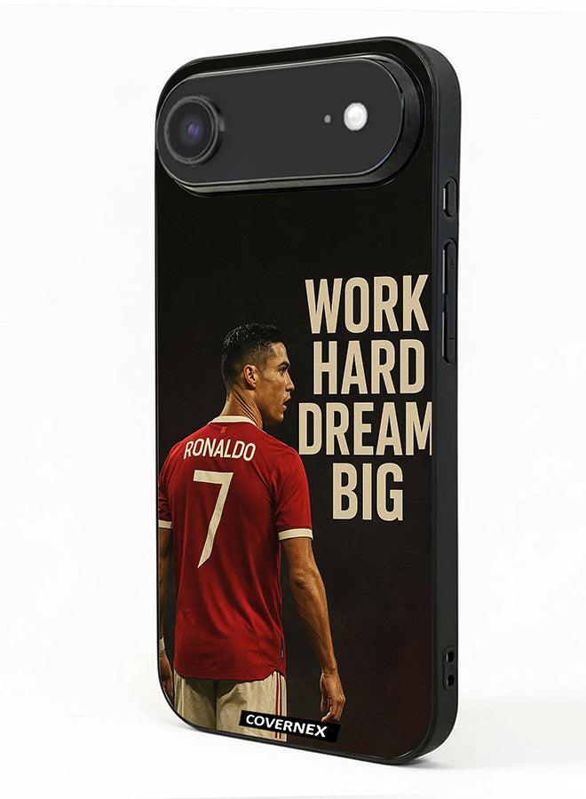 Apple iPhone 17 Air Protective Case Cover Printed Featuring Work Hard Dream Big CR7