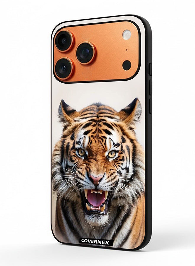 Apple iPhone 17 Pro Max Protective Case Cover Printed Featuring Roaring Tiger