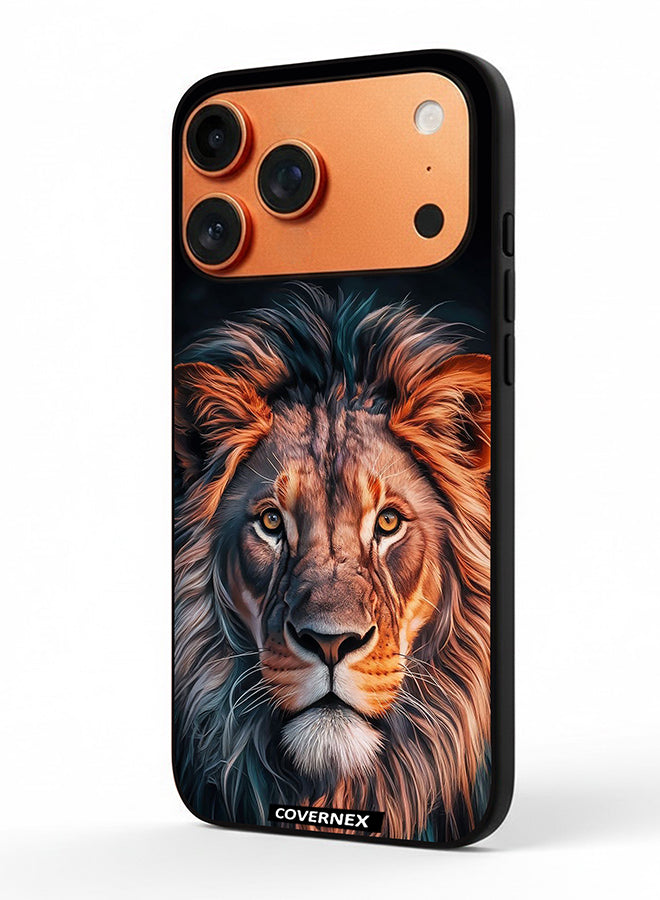 Apple iPhone 17 Pro Max Protective Case Cover Printed Featuring Majestic Lion Portrait
