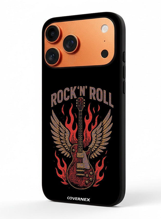 Apple iPhone 17 Pro Max Protective Case Cover Printed Featuring Rock N Roll Guitar Legend