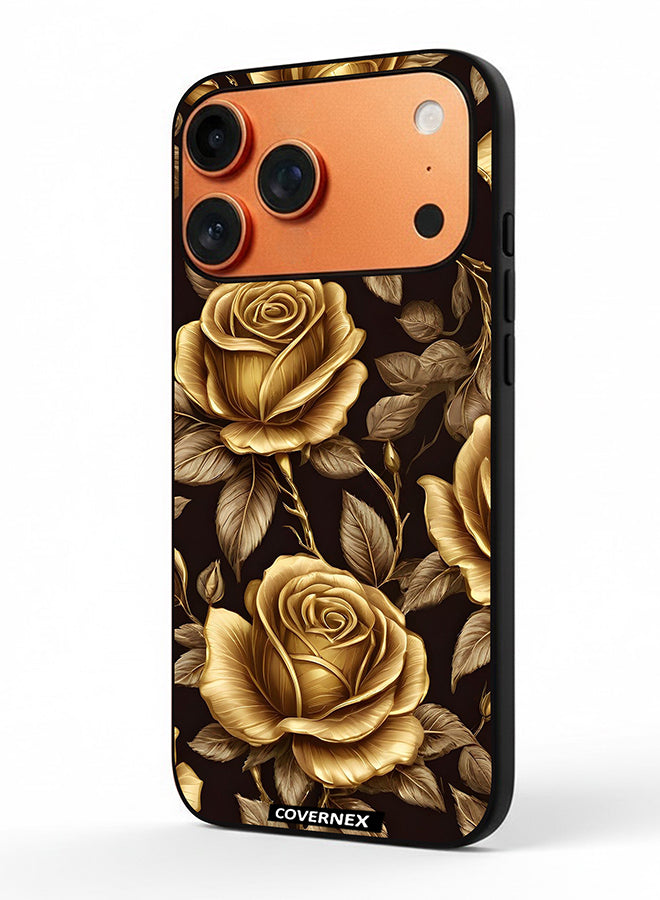 Apple iPhone 17 Pro Max Protective Case Cover Printed Featuring Royal Rose