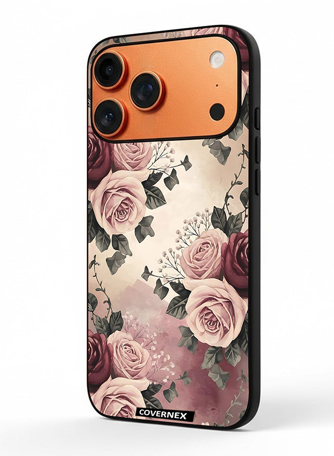 Apple iPhone 17 Pro Max Protective Case Cover Printed Featuring Vintage Victorian Rose Bouquet