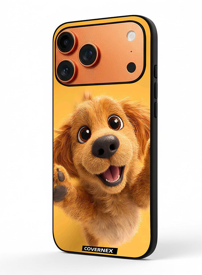 Apple iPhone 17 Pro Max Protective Case Cover Printed Featuring Adorable Puppy Portrait