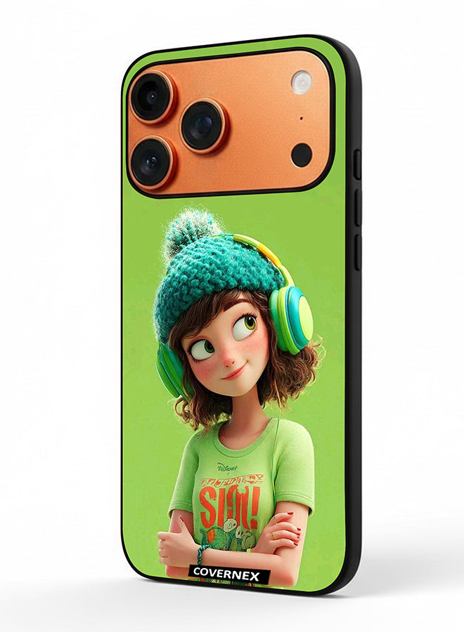 Apple iPhone 17 Pro Max Protective Case Cover Printed Featuring Music Vibes Cozy Girl