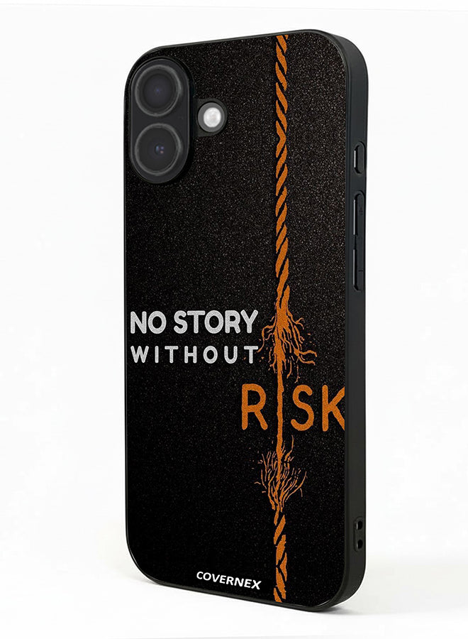 Apple iPhone 17 Protective Case Cover Printed Featuring No Story Without Risk Fraying Rope