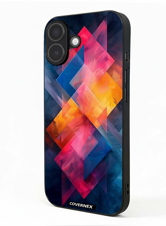 Apple iPhone 17 Protective Case Cover Printed Featuring Prism Fusion Geometric Overlay