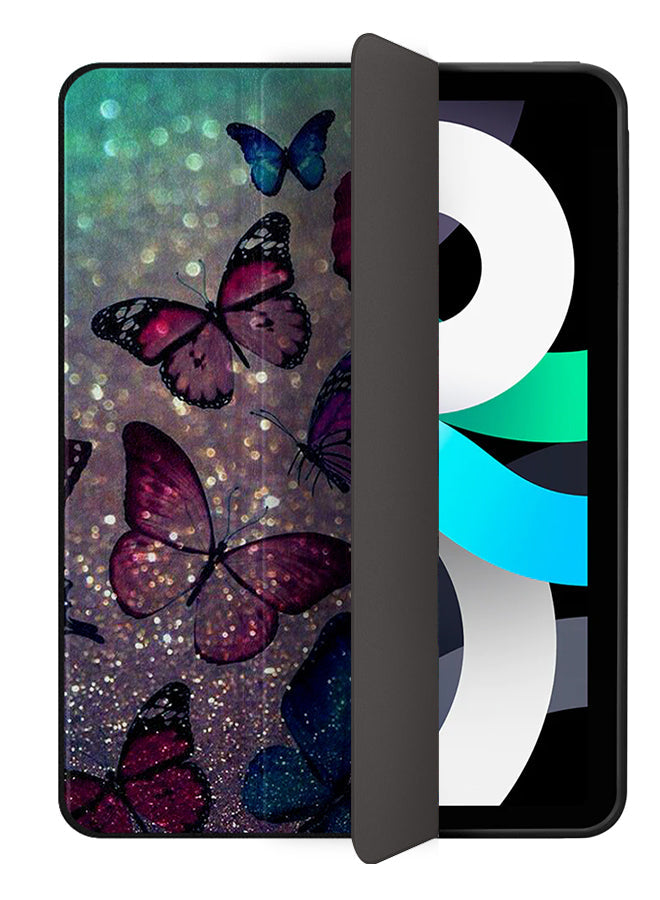 Apple iPad Air 10.9 4th generation Case Cover Glitter Butterflies 02