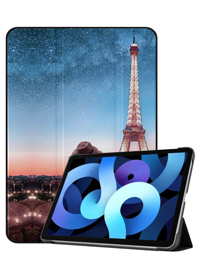 Apple iPad Air 10.9 5th generation Case Cover Stylish Hat Girl Looking To Eiffel Tower