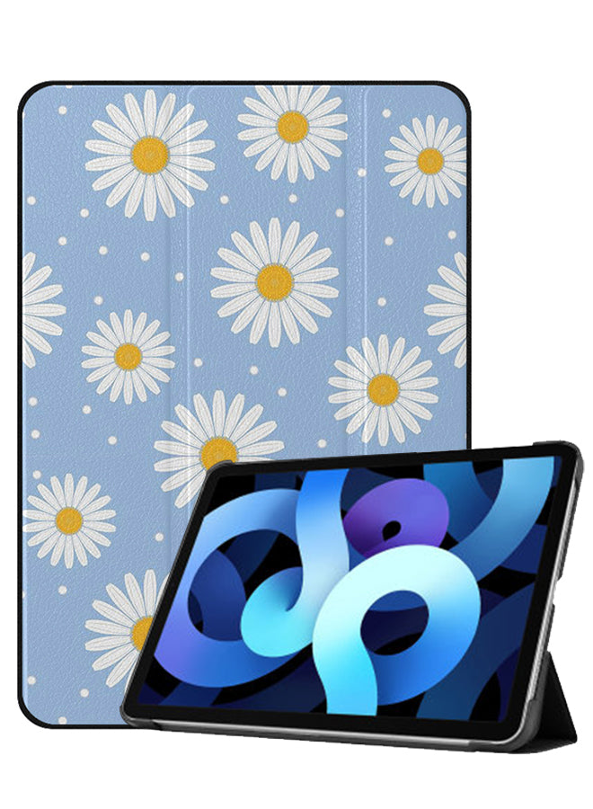 Apple iPad Air 10.9 4th generation Case Cover White Flowers Pattern