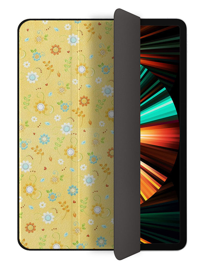 Apple iPad Pro 12.9 (2021) Case Cover Small Flowers Yellow Pattern