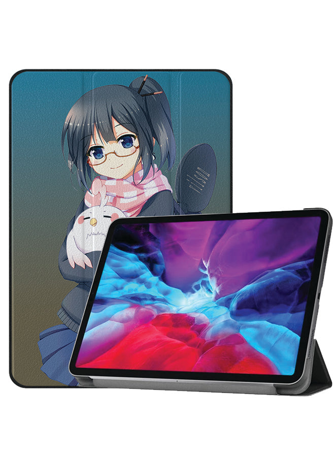 Apple iPad Pro 12.9 (2021) Case Cover Girl With Bird