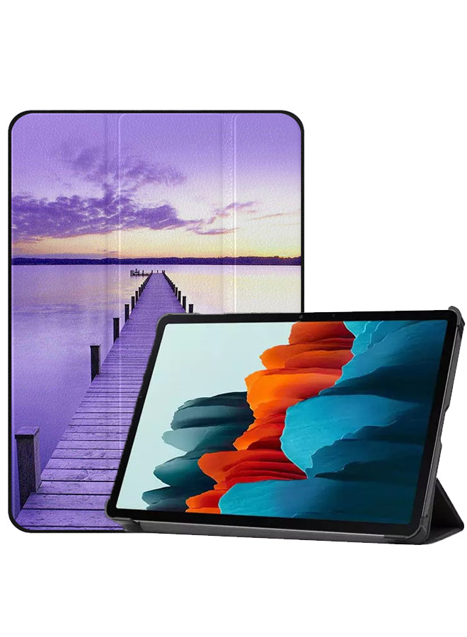Samsung Galaxy Tab S8 Case Cover Pathway To Sea Pink Purple