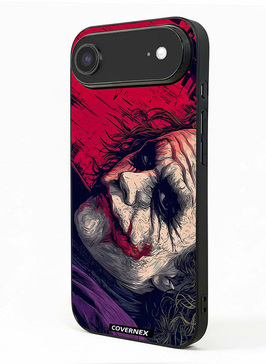 Apple iPhone 17 Air Protective Case Cover Printed Featuring Textured Joker Portrait