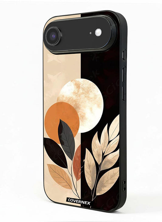 Apple iPhone 17 Air Protective Case Cover Printed Featuring Crescent Moon And Leafy