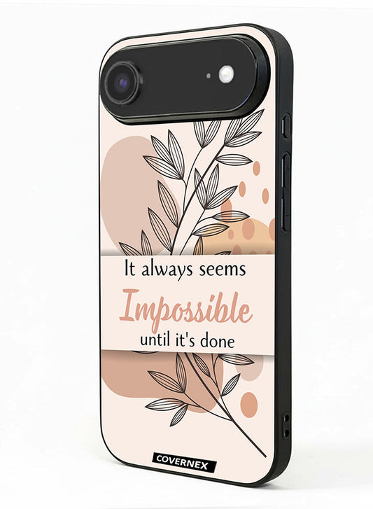 Apple iPhone 17 Air Protective Case Cover Printed Featuring Impossible Until It is Done