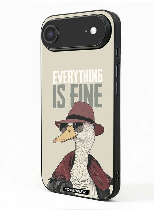 Apple iPhone 17 Air Protective Case Cover Printed Featuring Everything is Fine Stylish Ostrich