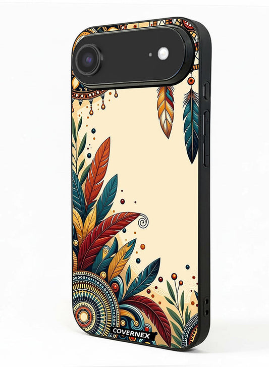 Apple iPhone 17 Air Protective Case Cover Printed Featuring Tribal Boho Feather