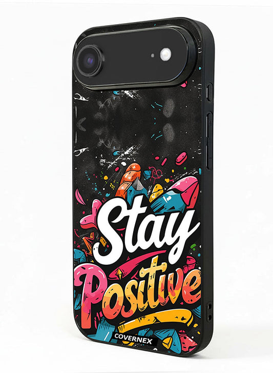 Apple iPhone 17 Air Protective Case Cover Printed Featuring Stay Positive Street Art