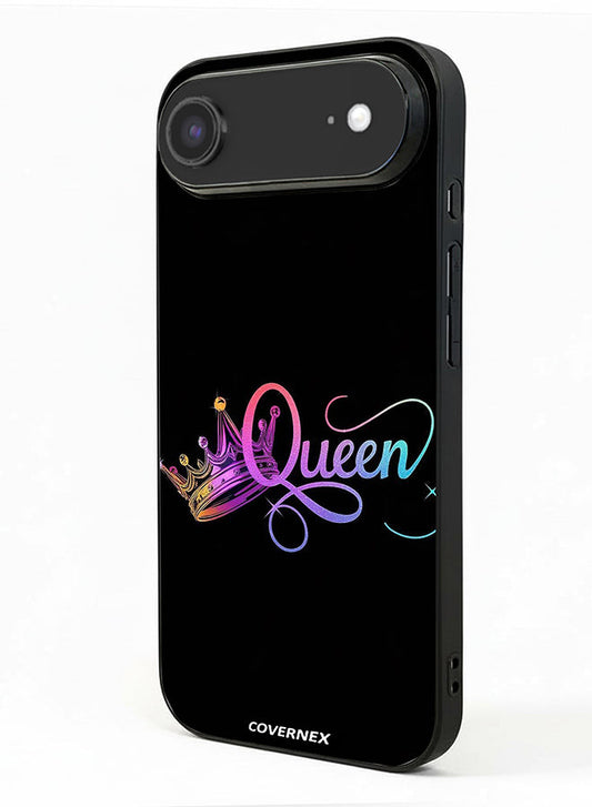 Apple iPhone 17 Air Protective Case Cover Printed Featuring The Queen with Holographic Crown