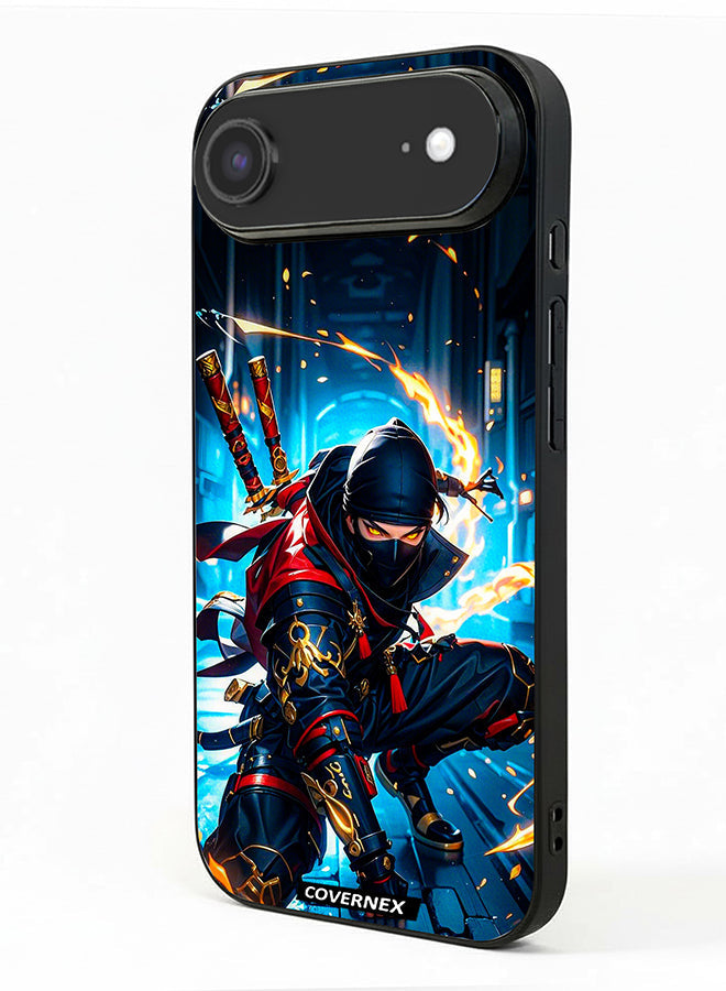 Apple iPhone 17 Air Protective Case Cover Printed Featuring Katana Warrior Cyber Ninja Action Illustration