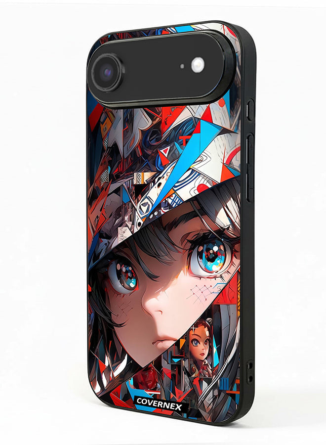 Apple iPhone 17 Air Protective Case Cover Printed Featuring Abstract Collage Anime Eyes Graphic
