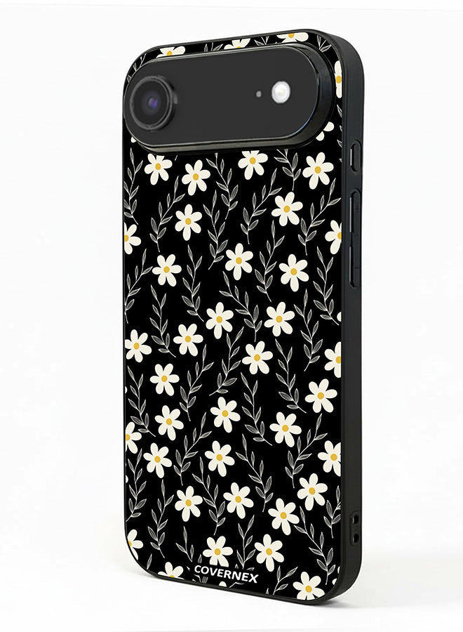 Apple iPhone 17 Air Protective Case Cover Printed Featuring Midnight Garden Tiny Daisy Pattern