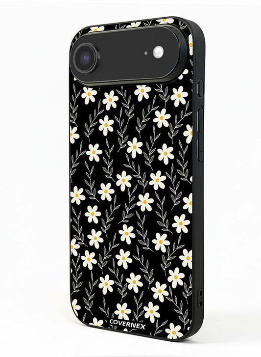 Apple iPhone 17 Air Protective Case Cover Printed Featuring Midnight Garden Tiny Daisy Pattern