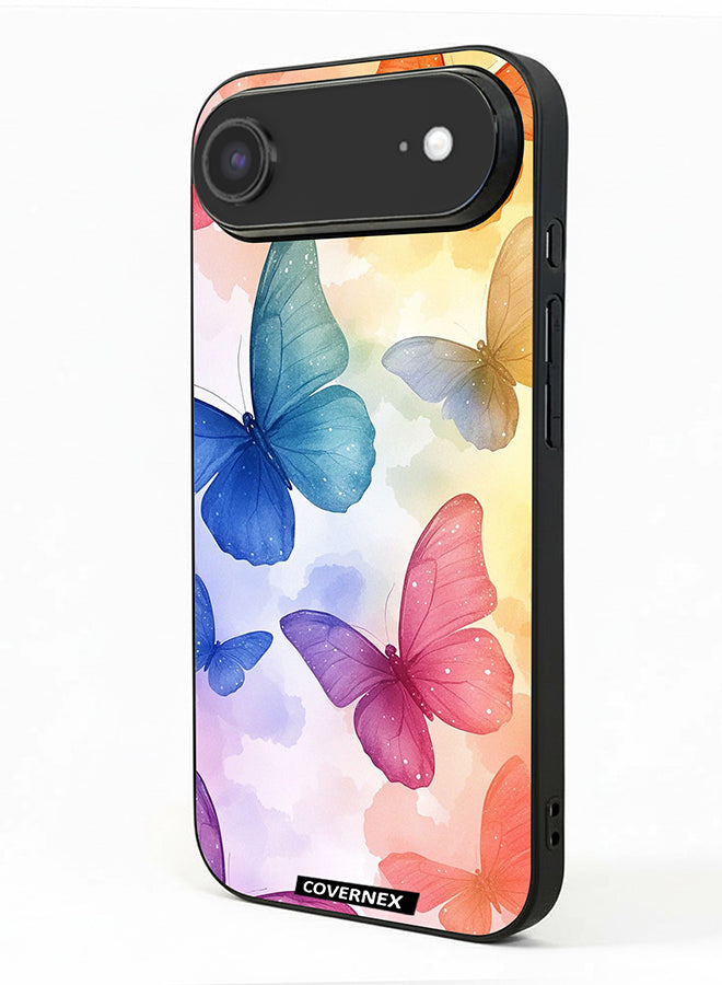Apple iPhone 17 Air Protective Case Cover Printed Featuring Dreamy Pastel Floating Butterflies