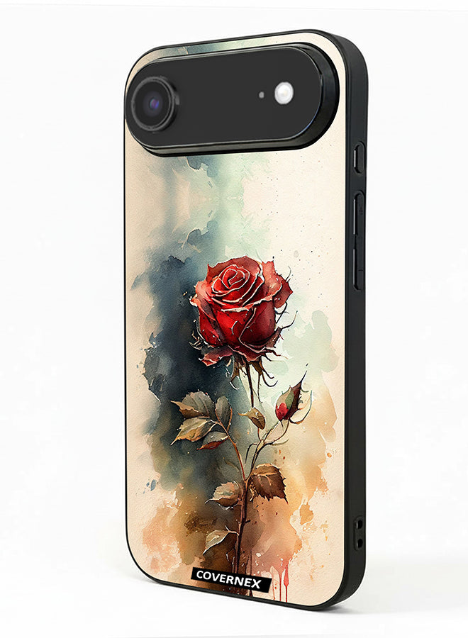 Apple iPhone 17 Air Protective Case Cover Printed Featuring Ethereal Watercolor Rose