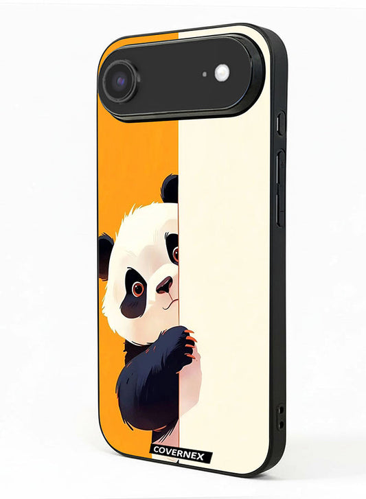 Apple iPhone 17 Air Protective Case Cover Printed Featuring Cute Peek Behind The Wall Illustration