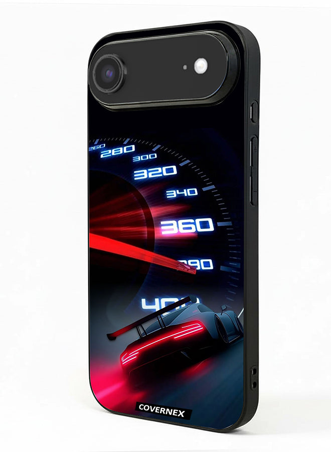 Apple iPhone 17 Air Protective Case Cover Printed Featuring High Speed Dashboard Neon Racing Speedometer