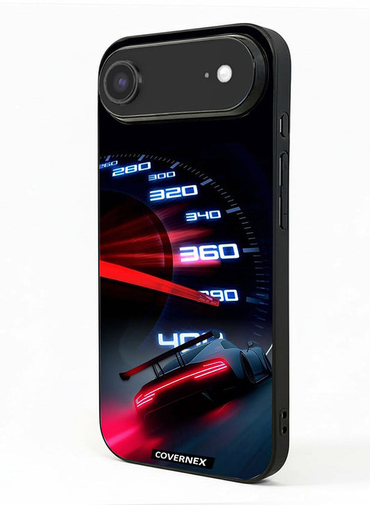 Apple iPhone 17 Air Protective Case Cover Printed Featuring High Speed Dashboard Neon Racing Speedometer