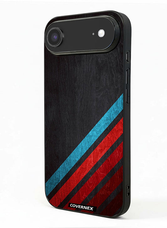 Apple iPhone 17 Air Protective Case Cover Printed Featuring Retro Racing Stripes