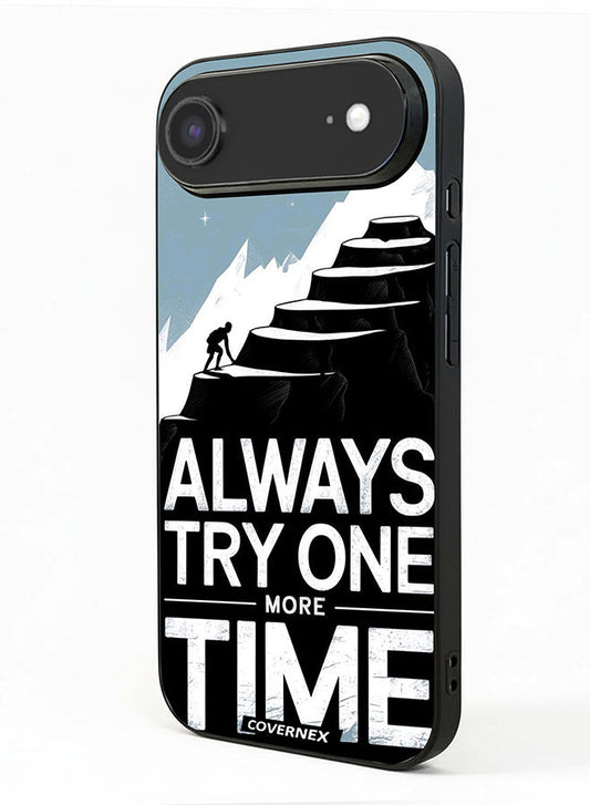 Apple iPhone 17 Air Protective Case Cover Printed Featuring Always Try One More Time