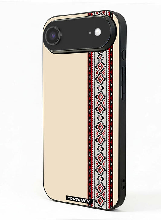 Apple iPhone 17 Air Protective Case Cover Printed Featuring Traditional Tribal Embroidery Strip