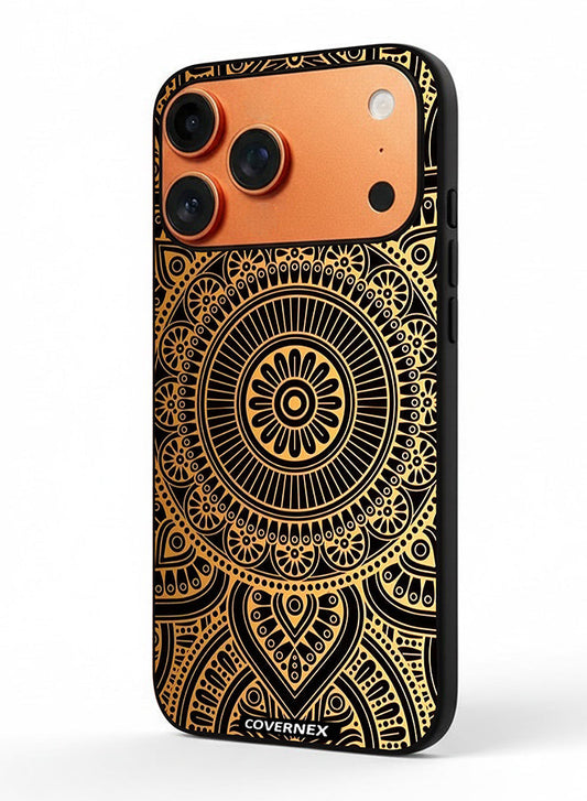 Apple iPhone 17 Pro Max Protective Case Cover Printed Featuring Mamdala Geometric Pattern