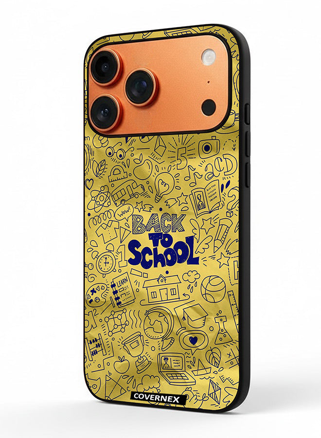 Apple iPhone 17 Pro Max Protective Case Cover Printed Featuring Doodle Art Back To School