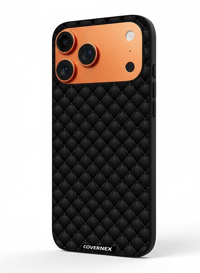 Apple iPhone 17 Pro Max Protective Case Cover Printed Featuring A 3D Effect Diamond Pattern