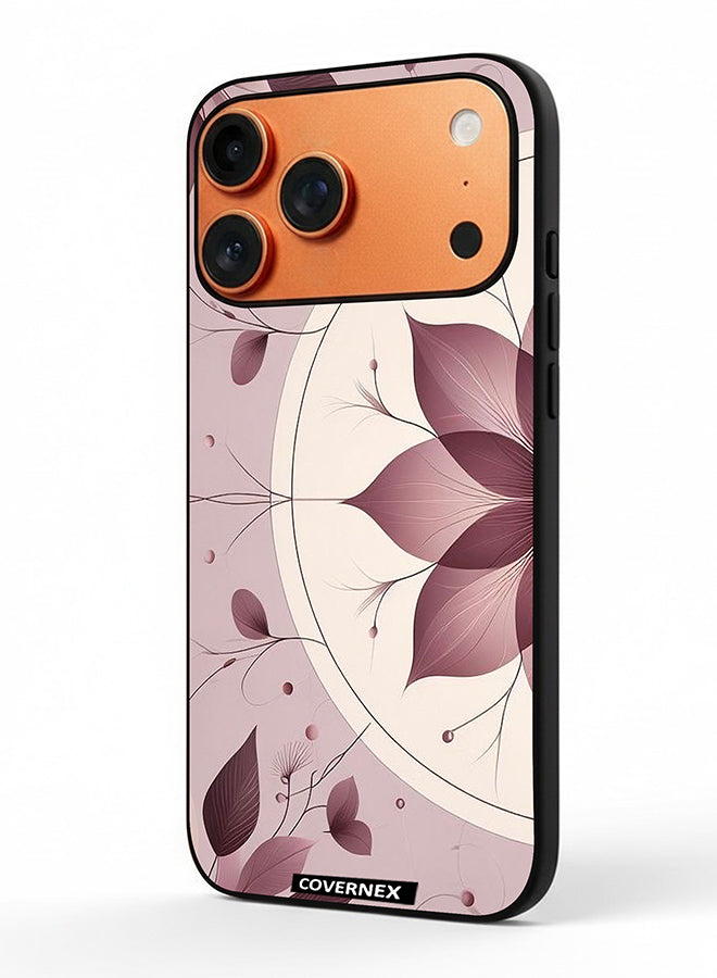 Apple iPhone 17 Pro Max Protective Case Cover Printed Featuring Abstract Lotus Leaf