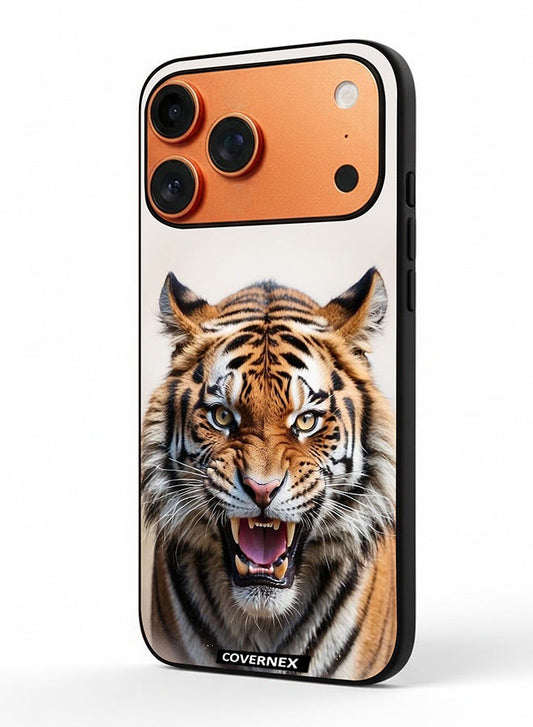 Apple iPhone 17 Pro Max Protective Case Cover Printed Featuring Roaring Tiger
