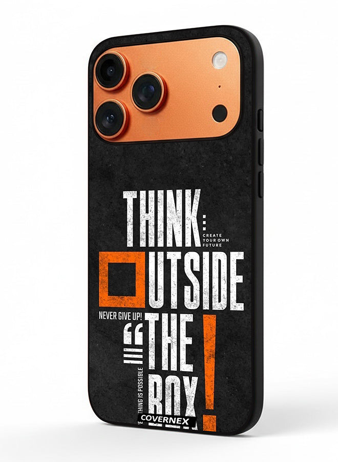Apple iPhone 17 Pro Max Protective Case Cover Printed Featuring Think Outside The Box