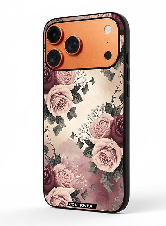 Apple iPhone 17 Pro Max Protective Case Cover Printed Featuring Vintage Victorian Rose Bouquet