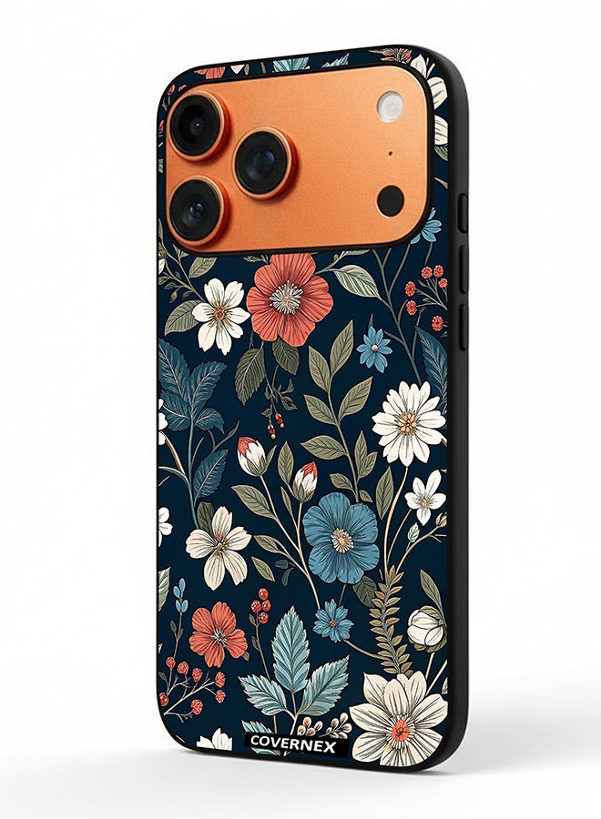 Apple iPhone 17 Pro Max Protective Case Cover Printed Featuring Deep Forest Botanical and Wildflower