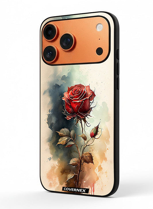 Apple iPhone 17 Pro Max Protective Case Cover Printed Featuring Ethereal Watercolor Rose