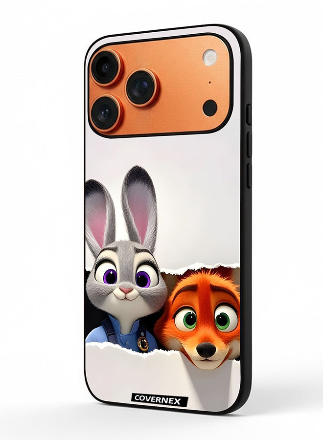 Apple iPhone 17 Pro Max Protective Case Cover Printed Featuring Zootopia Dynamic Duo