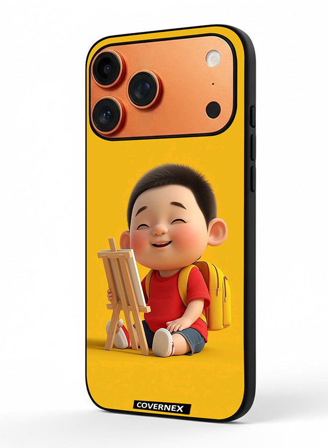 Apple iPhone 17 Pro Max Protective Case Cover Printed Featuring Little Artist