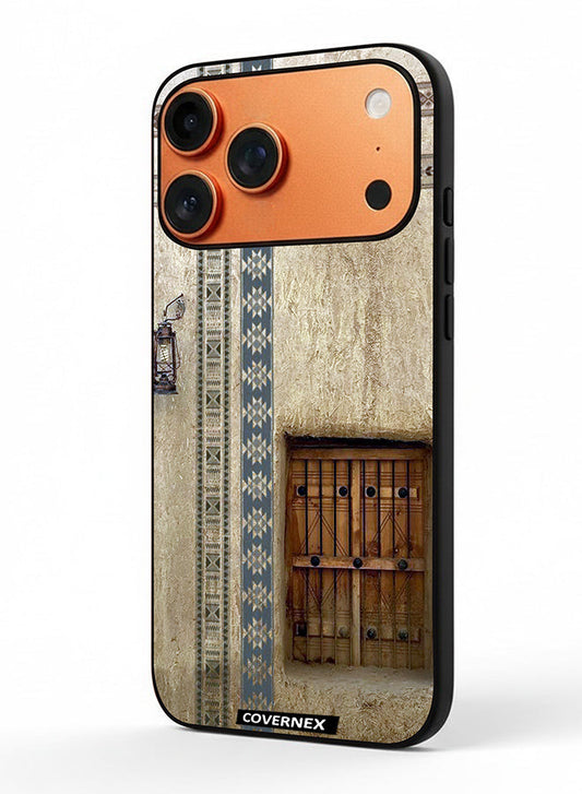 Apple iPhone 17 Pro Max Protective Case Cover Printed Featuring Traditional Mud Architecture