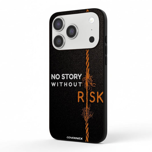 Apple iPhone 17 Pro Protective Case Cover Printed Featuring No Story Without Risk Fraying Rope